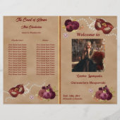 Programme Quinceañera Party Mascarade rouge (Devant)