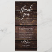 Programme Réception de mariage rustique Boho (Devant)