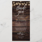 Programme Réception de mariage rustique Boho (Devant)