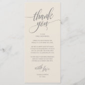 Programme Réception de mariage rustique moderne (Devant)