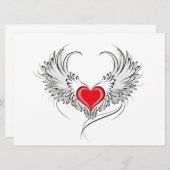 Programme Red Angel Coeur avec ailes (Devant / Derrière)