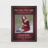 Programme Red Black Funeral Service nécrologique Plier Progr (Devant)