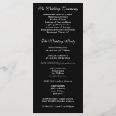 Programme Red Rose et Black Wedding Program (Dos)