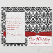 Programme Red, White et Black Mariage damassé (Devant / Derrière)