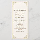 Programme Refined Gold Frame Wedding Program (Devant)