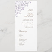 Programme Régence Française Purple Fleur de Lis Mariage Moti (Devant)
