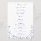 Programme Regency Blue Monogram Crest Mariage (Dos)