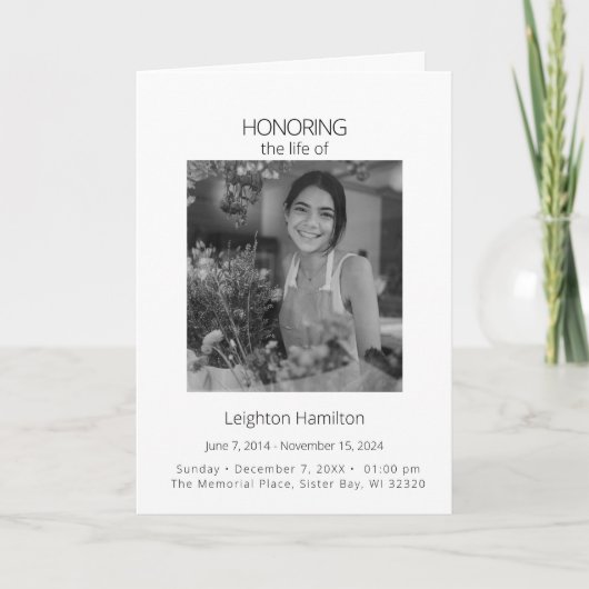 Programme Respecter la vie de l'ordre de service (Devant)