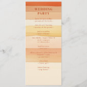 Programme Rétro Aquarelle Stripes Terracotta Orange Mariage (Dos)