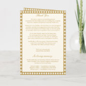 Programme Retro Ballroom Vintage Ivory Wedding Program (Dos)