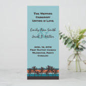 Programme Retro Beach Wedding Program (Debout devant)