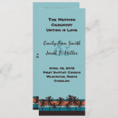 Programme Retro Beach Wedding Program (Devant / Derrière)