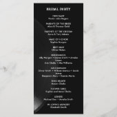 Programme Retro Black and White Vinyl Record Wedding Program (Dos)