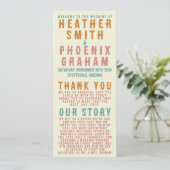 Programme Retro Bold Typographie Bright Photo Mariage (Debout devant)