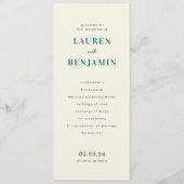 Programme Retro Botanica and Teal Wedding (Devant)