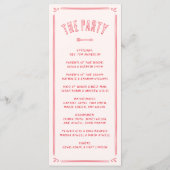 Programme Retro Love Struck Hand Drawn Cupid Modern Wedding (Dos)