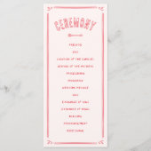 Programme Retro Love Struck Hand Drawn Cupid Modern Wedding (Devant)