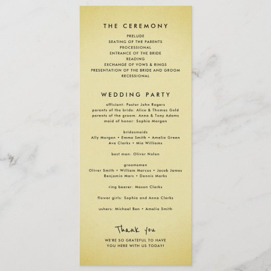 Programme Retro Tropical Beach Palm Tree Destination Mariage (Devant)