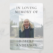 Programme River Mountain In Love Memory Funeral Program (Devant)