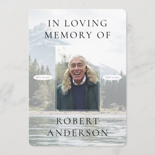 Programme River Mountain In Love Memory Funeral Program (Devant)