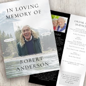 Programme River Mountain In Love Memory Funeral Program