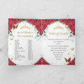 Programme Robe blanche de Flore rouge Quinceañera Ordre des  (Intérieur)