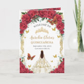 Programme Robe blanche de Flore rouge Quinceañera Ordre des  (Devant)