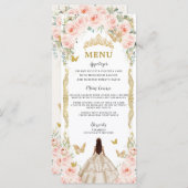 Programme Robe de Champagne Florale Rose Blush Quinceañera M (Devant / Derrière)