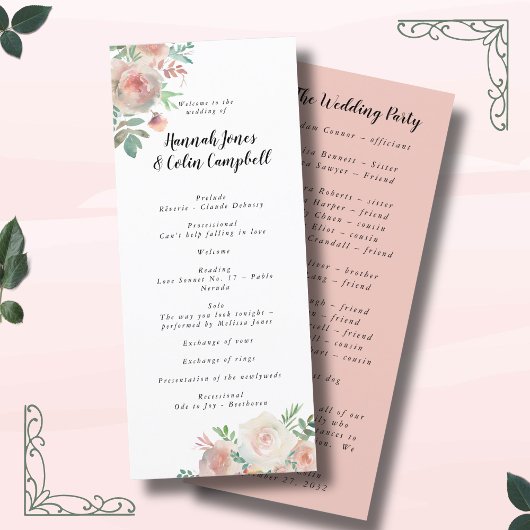 Programme Romance intemporel Mariage floral