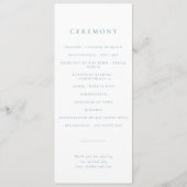 Programme Romantic Blue Vintage Swans Wedding Program (Dos)