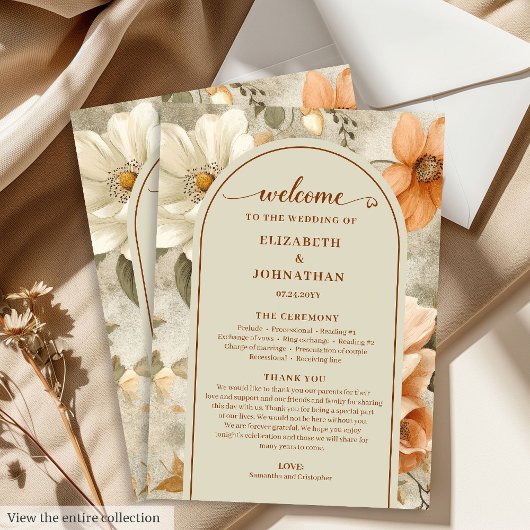 Programme Romantic Boho Neutral Beige Olive Floral Program