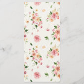 Programme Romantic Floral Heart Wedding Ceremony Program (Dos)