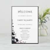 Programme Romantic Floral Wedding Soft Elegant (Debout devant)