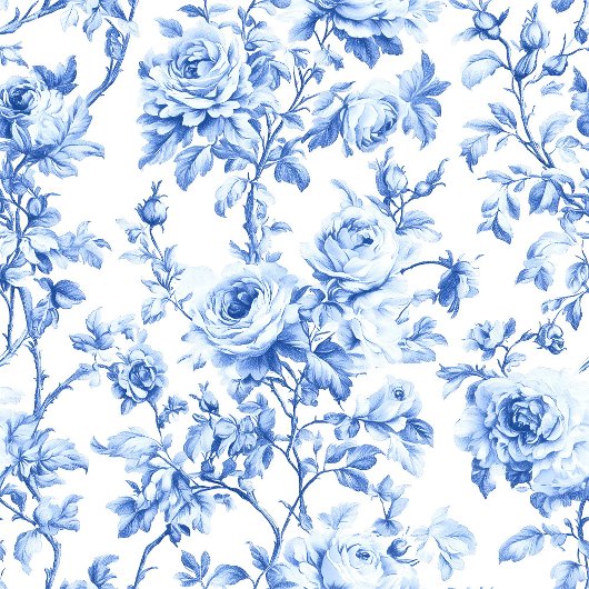 Programme Romantic Royal Blue Toile de Jouy Wedding Program