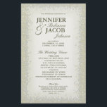 Programme - Romantic Vintage Gold and Silver Parti<br><div class="desc">Ce programme de mariage élégant et magnifique a un look glamour doux or et argent parties scintillant et serait parfait pour tout mariage ou événement. Il est entièrement personnalisable avec votre texte, et, vous pouvez changer la police et les couleurs et même la couleur arrière - plan afin de le...</div>