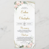 Programme Romantique Blush rose verdure Foliage Gold Frame (Devant)