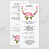 Programme Romantique de mariage floral (Devant / Derrière)