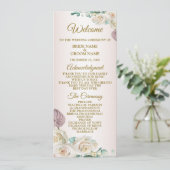 Programme Rose blanche rose eau-forte aquarelle dorée Mariag (Debout devant)