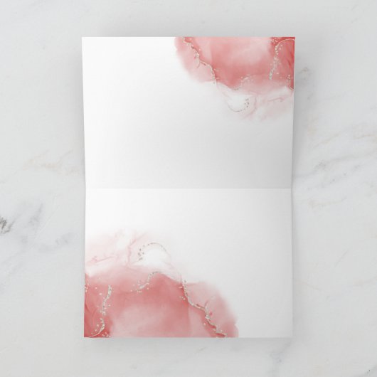 Programme Rose de corail blanc Argent Abstrait (Intérieur)