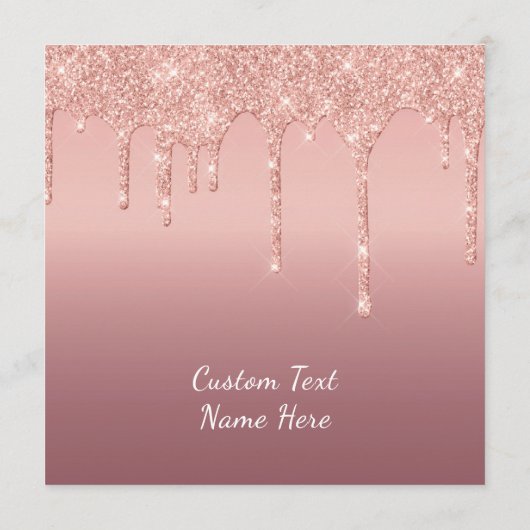 Programme Rose de texte personnalisé Parties scintillant d'é (Dos)