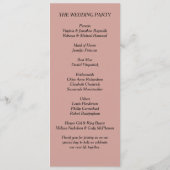 Programme Rose doux et Gris Mariage (Dos)