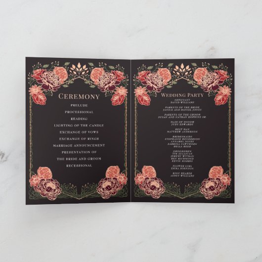 Programme Rose Gold Imaginaire Enchanted Garden Mariage (Intérieur)