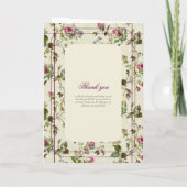 Programme Rose jardin vintage mariage (Dos)