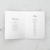 Programme Rose jardin vintage mariage (Intérieur)