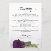 Programme Rose Mariage Violet Foncé de Prune Bienvenue & Iti (Dos)