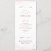 Programme Rose or simple botanique mariage (Dos)