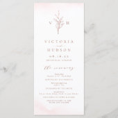 Programme Rose or simple botanique mariage (Devant)