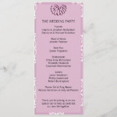 Programme rose Pink Mariage damassé (Dos)