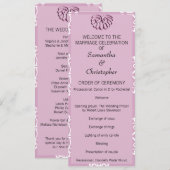 Programme rose Pink Mariage damassé (Devant / Derrière)