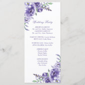 Programme Rose pourpre | Elégante cérémonie florale d'aquare (Dos)